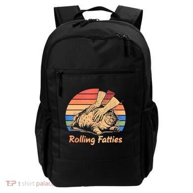 Cat Rolling Fatties Funny Backpack