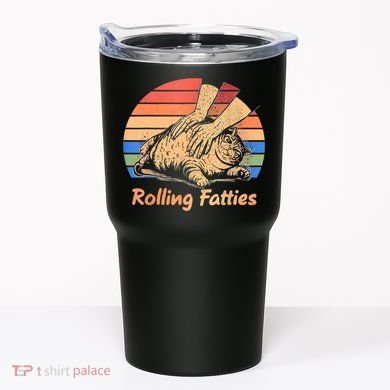 Cat Rolling Fatties Funny Tumbler