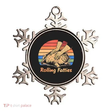 Cat Rolling Fatties Funny Ornament