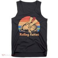 Cat Rolling Fatties Funny Tank Top thumb 0