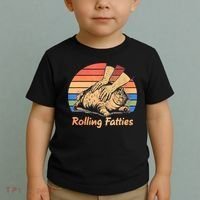 Cat Rolling Fatties Funny Toddler T-Shirt thumb 2