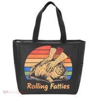 Cat Rolling Fatties Funny Tote Bag thumb 0