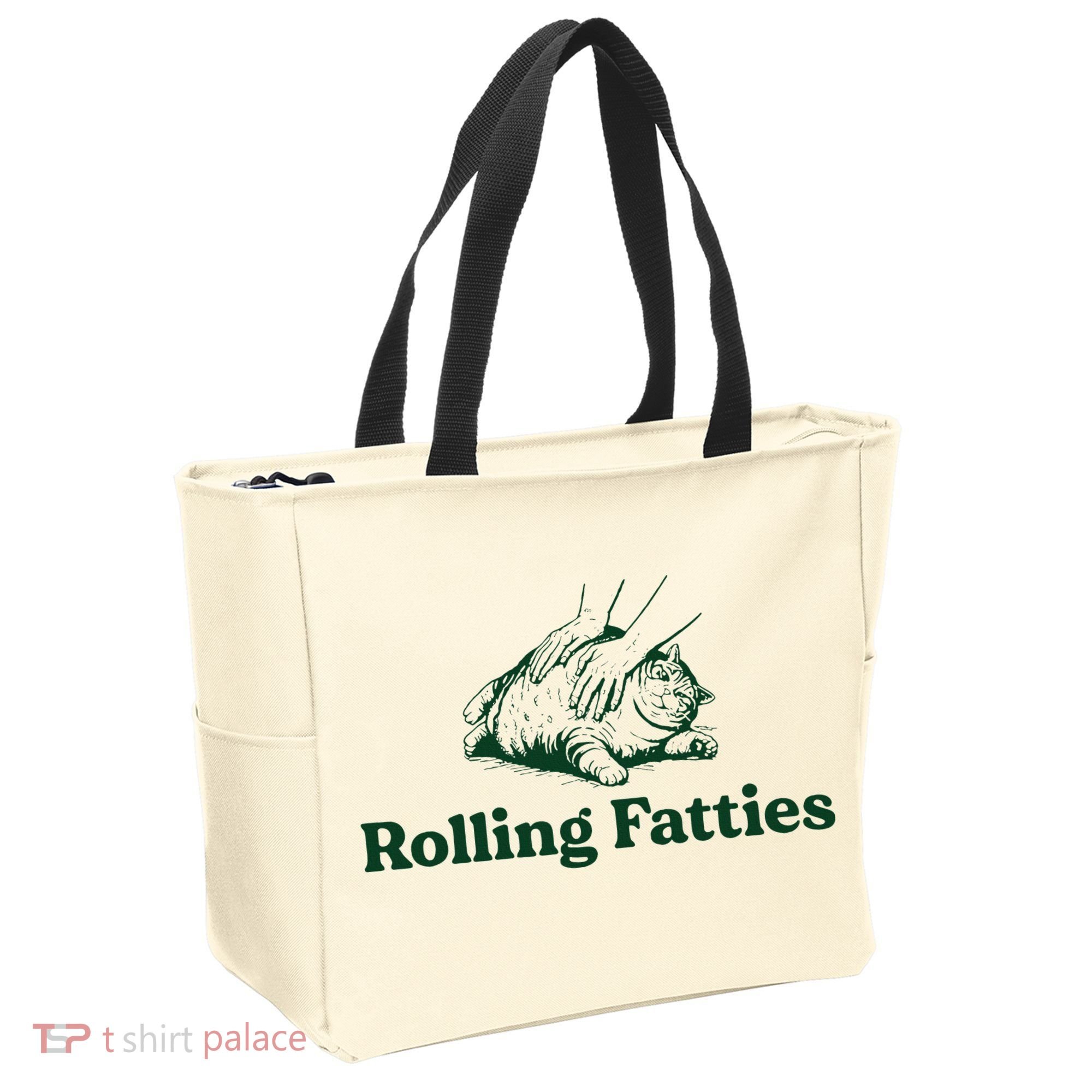 Cat Rolling Fatties Tote Bag