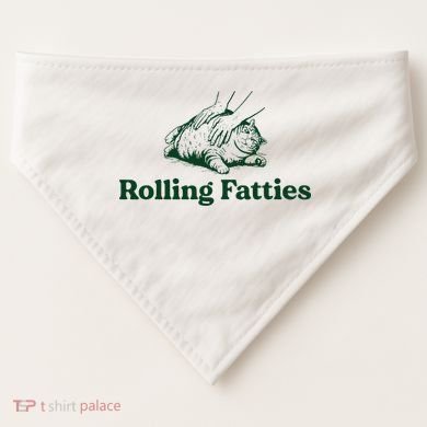 Cat Rolling Fatties USA-Made Doggie Bandana