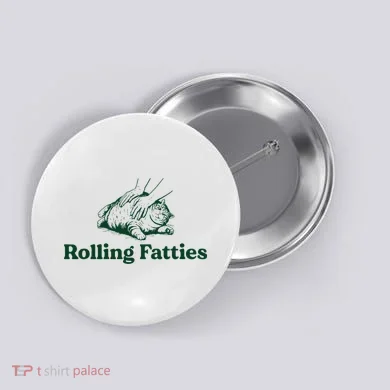 Cat Rolling Fatties Button