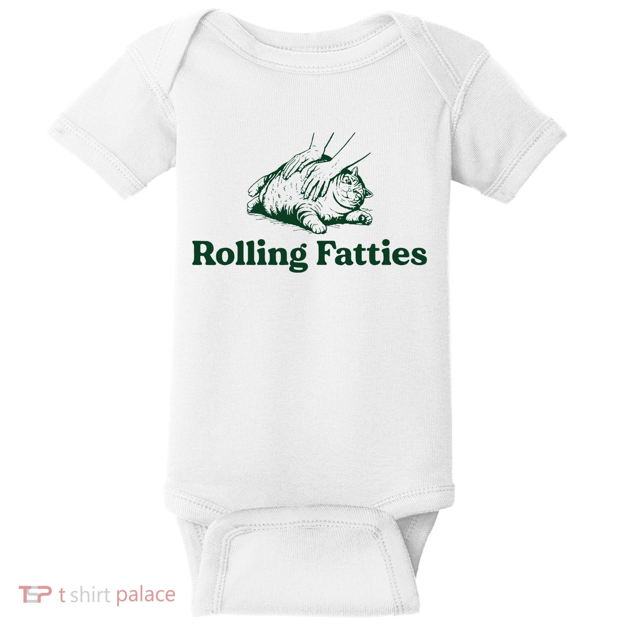 Cat Rolling Fatties Baby Bodysuit