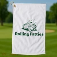 Cat Rolling Fatties Golf Towel thumb 1