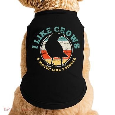 Crow Raven Funny Vintage Gift Doggie Tank