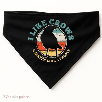 Crow Raven Funny Vintage Gift USA-Made Doggie Bandana