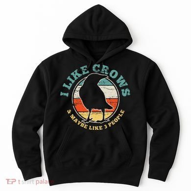 Crow Raven Funny Vintage Gift Hoodie