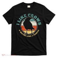 Crow Raven Funny Vintage Gift T-Shirt thumb 0