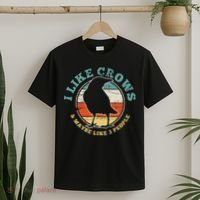 Crow Raven Funny Vintage Gift T-Shirt thumb 2