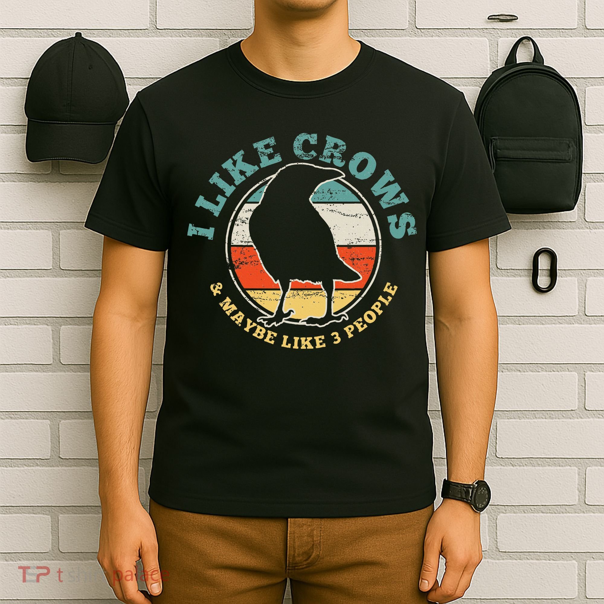 Crow Raven Funny Vintage Gift T-Shirt