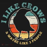Crow Raven Funny Vintage Gift T-Shirt thumb 7