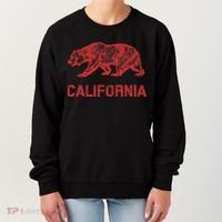 California Republic Flag Distressed Bear Women's Sweatshirt thumb 0