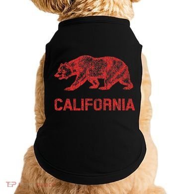 California Republic Flag Distressed Bear Doggie Tank