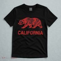 California Republic Flag Distressed Bear T-Shirt thumb 5