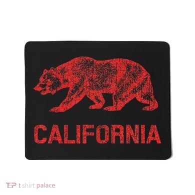 California Republic Flag Distressed Bear Mousepad