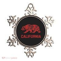 California Republic Flag Distressed Bear Ornament thumb 0