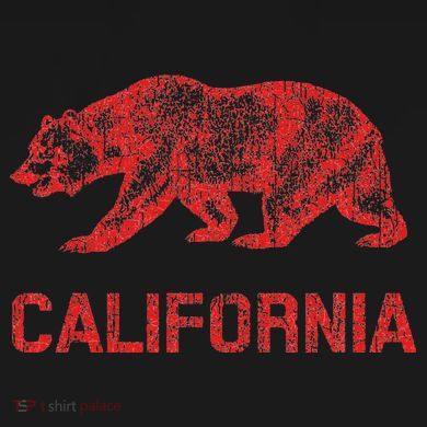 California Republic Flag Distressed Bear Premium T-Shirt