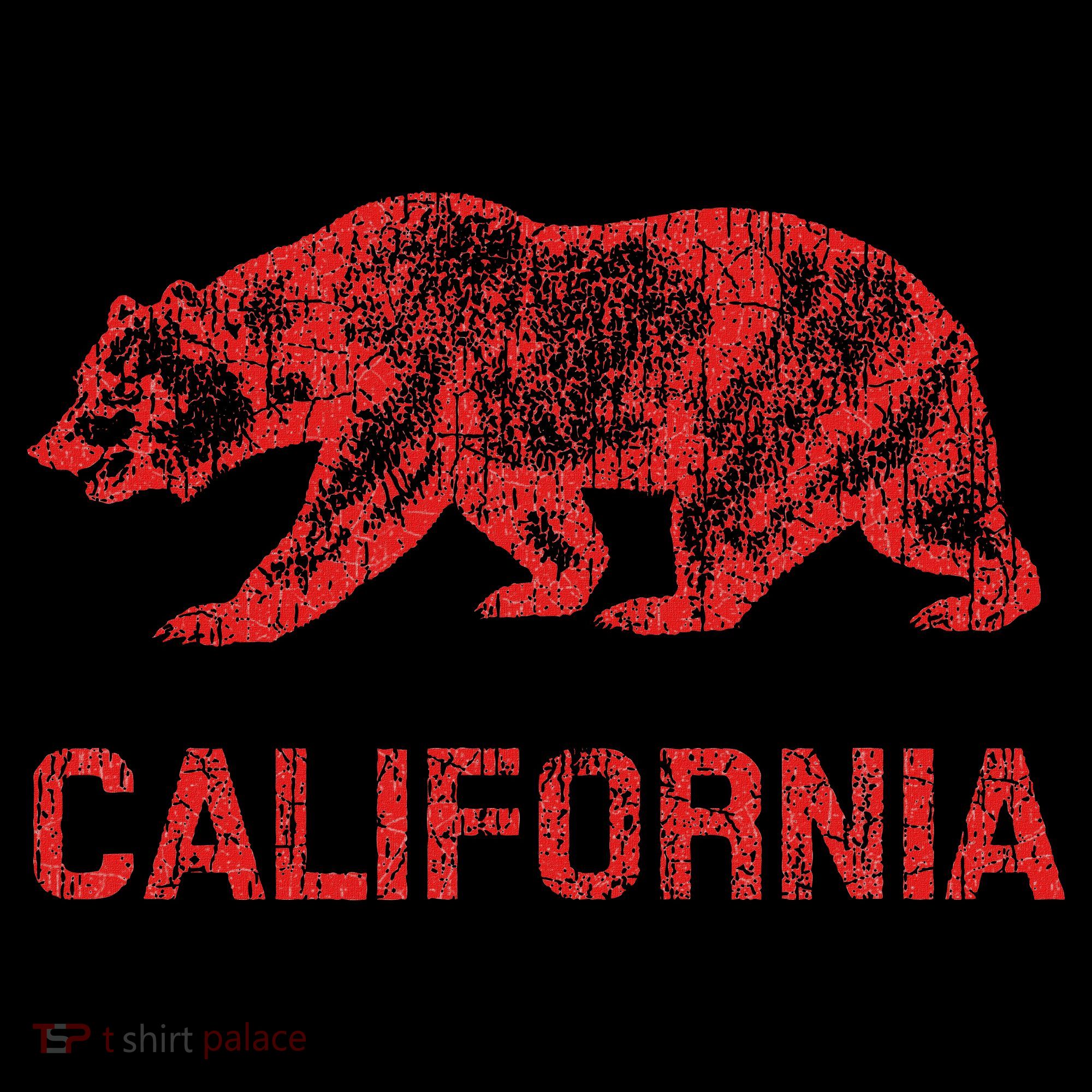 California Republic Flag Distressed Bear Baby Bodysuit