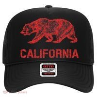 California Republic Flag Distressed Bear Hat thumb 0