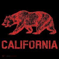 California Republic Flag Distressed Bear Tank Top thumb 6