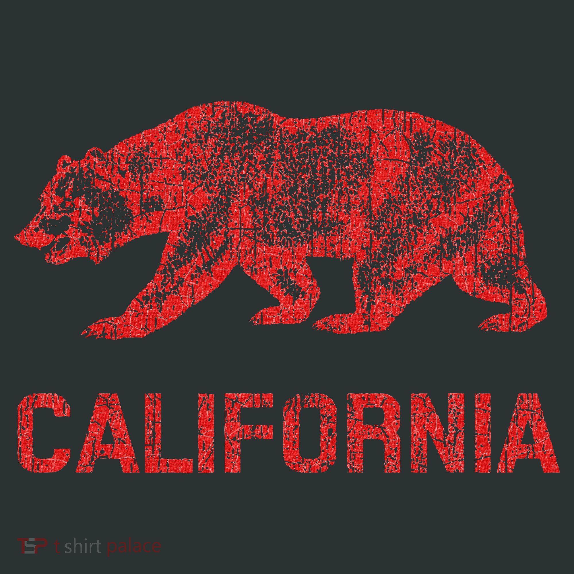California Republic Flag Distressed Bear Infant Baby Jersey Bodysuit
