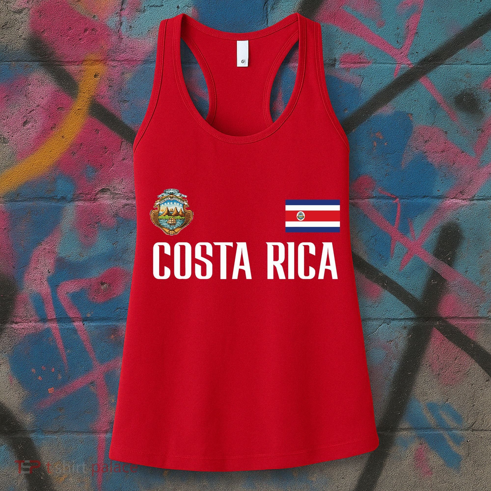Costa Rica Flag Football Soccer Fan Women's Tank Top