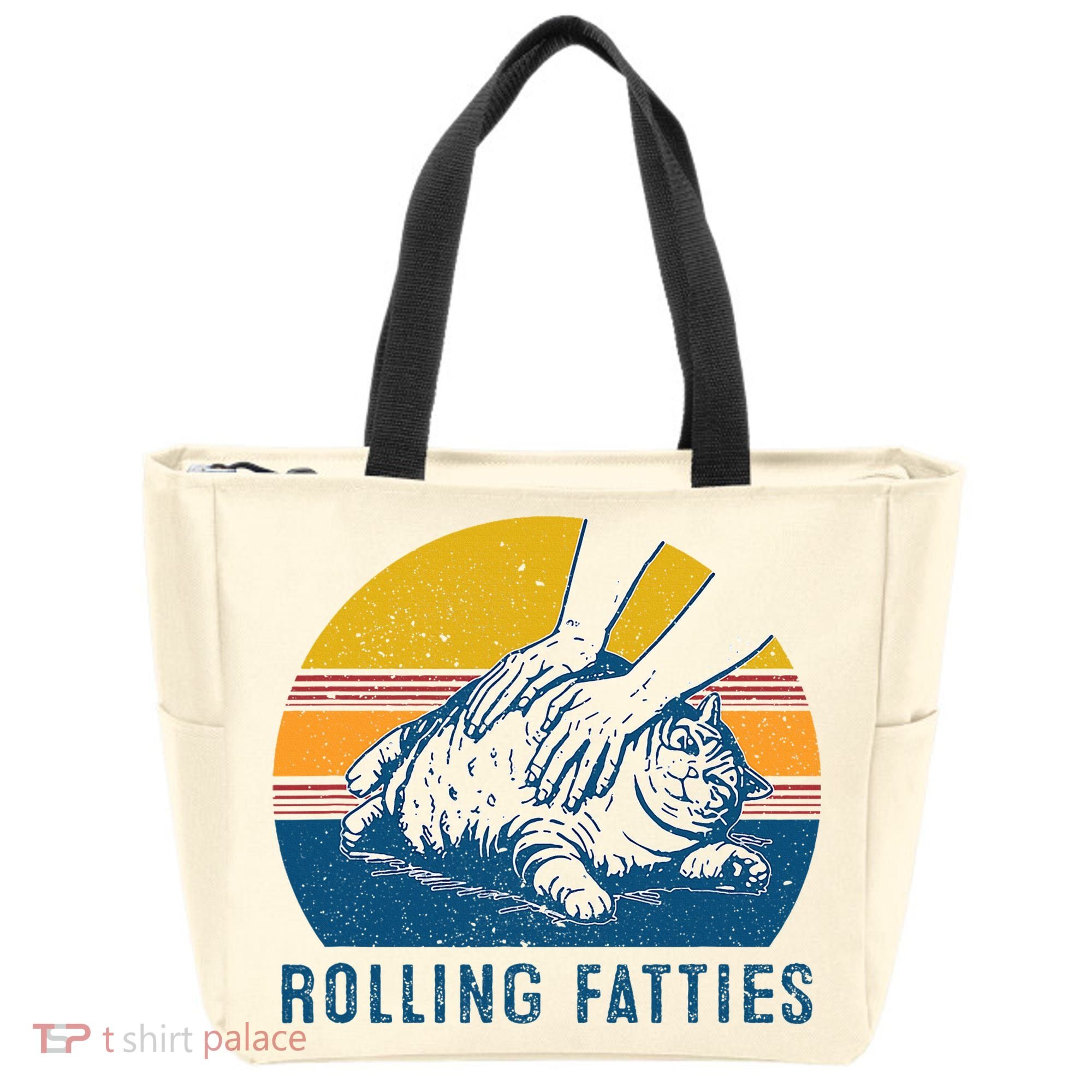 Cat Rolling Fatties Tote Bag