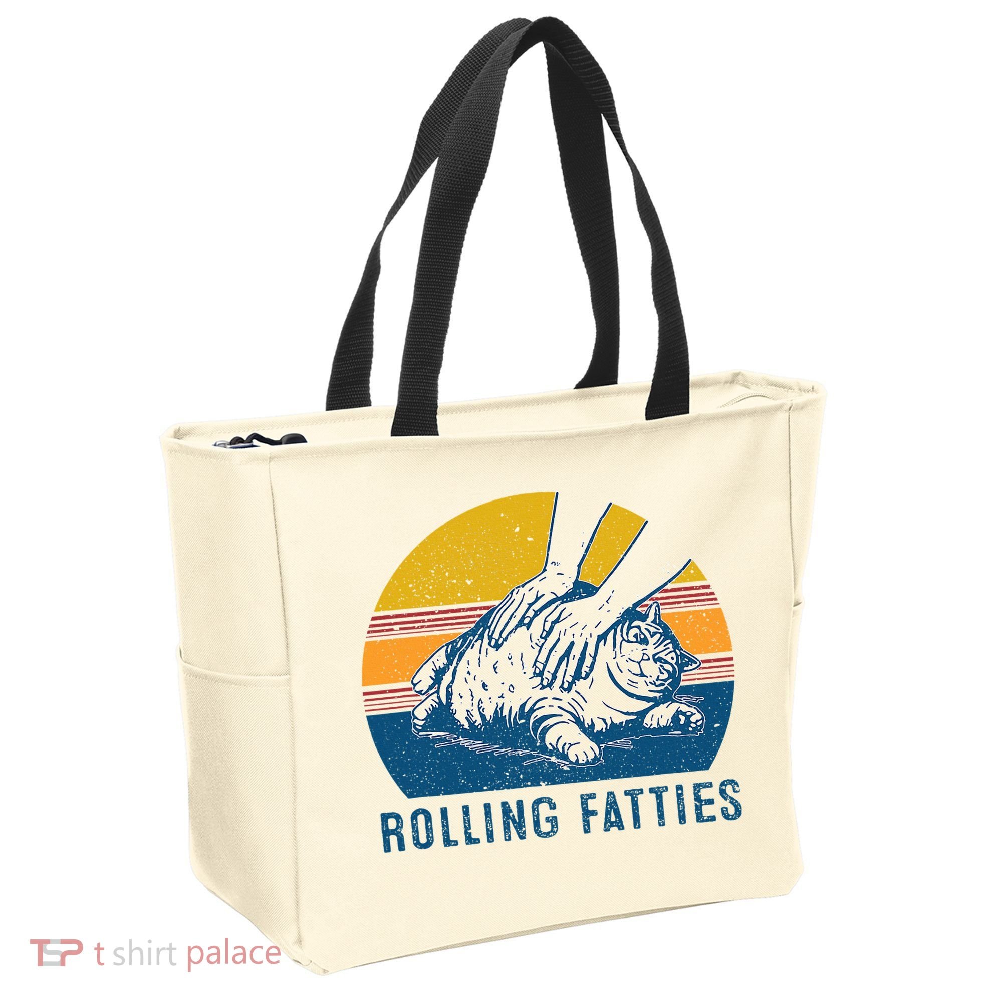 Cat Rolling Fatties Tote Bag