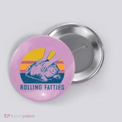 Cat Rolling Fatties Button