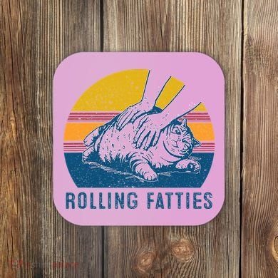 Cat Rolling Fatties Coaster