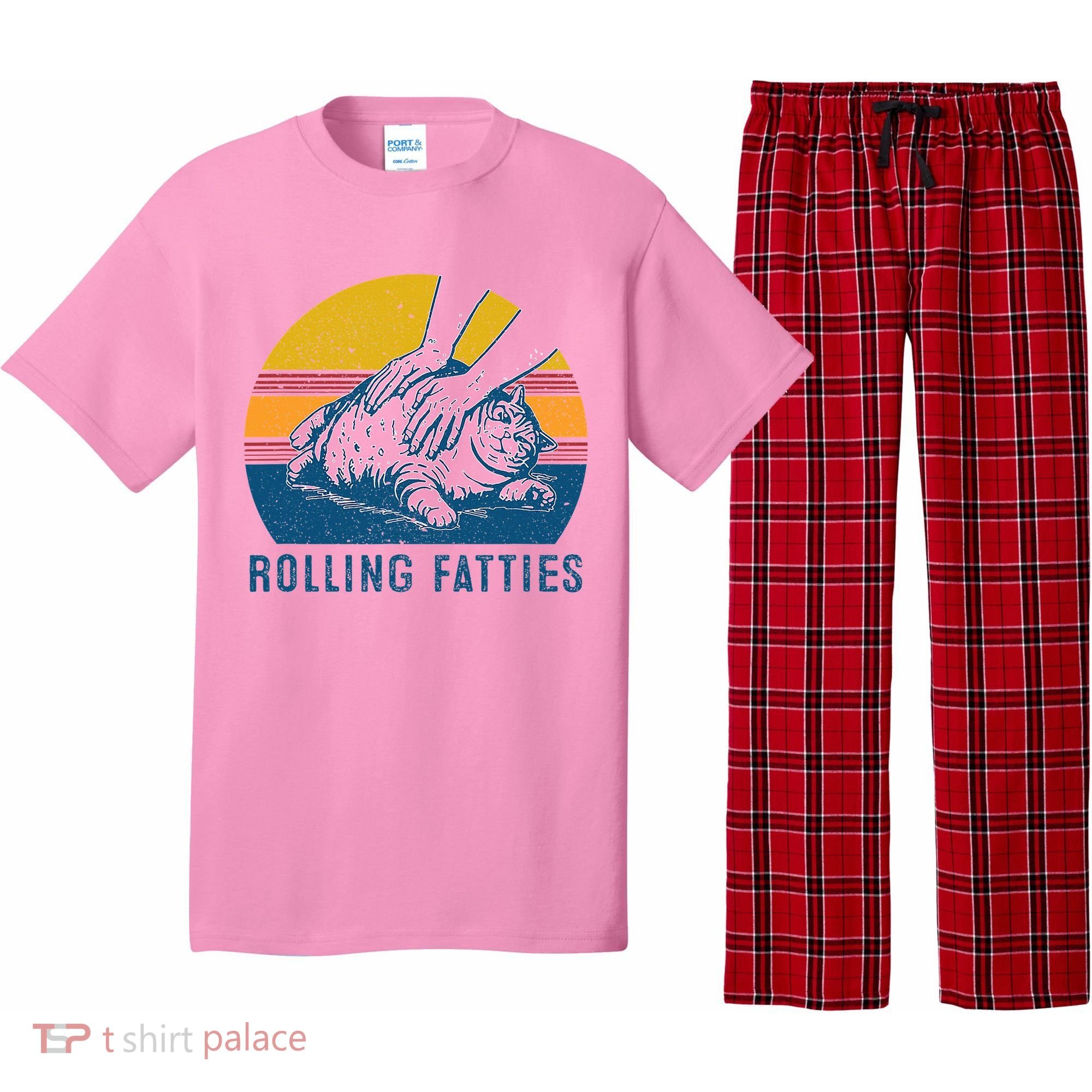 Cat Rolling Fatties Pajama Set