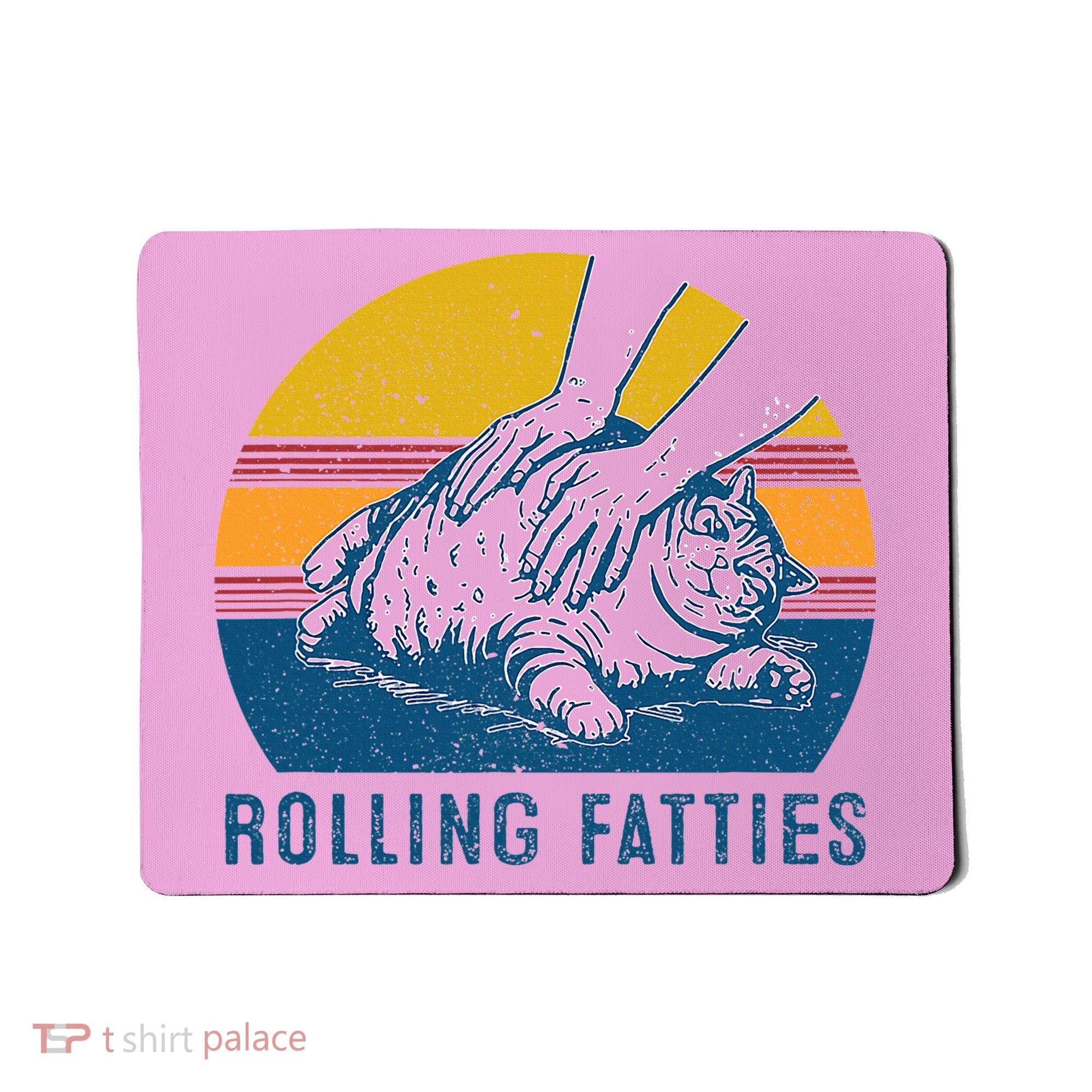 Cat Rolling Fatties Mousepad