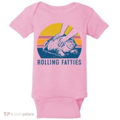 Cat Rolling Fatties Baby Bodysuit
