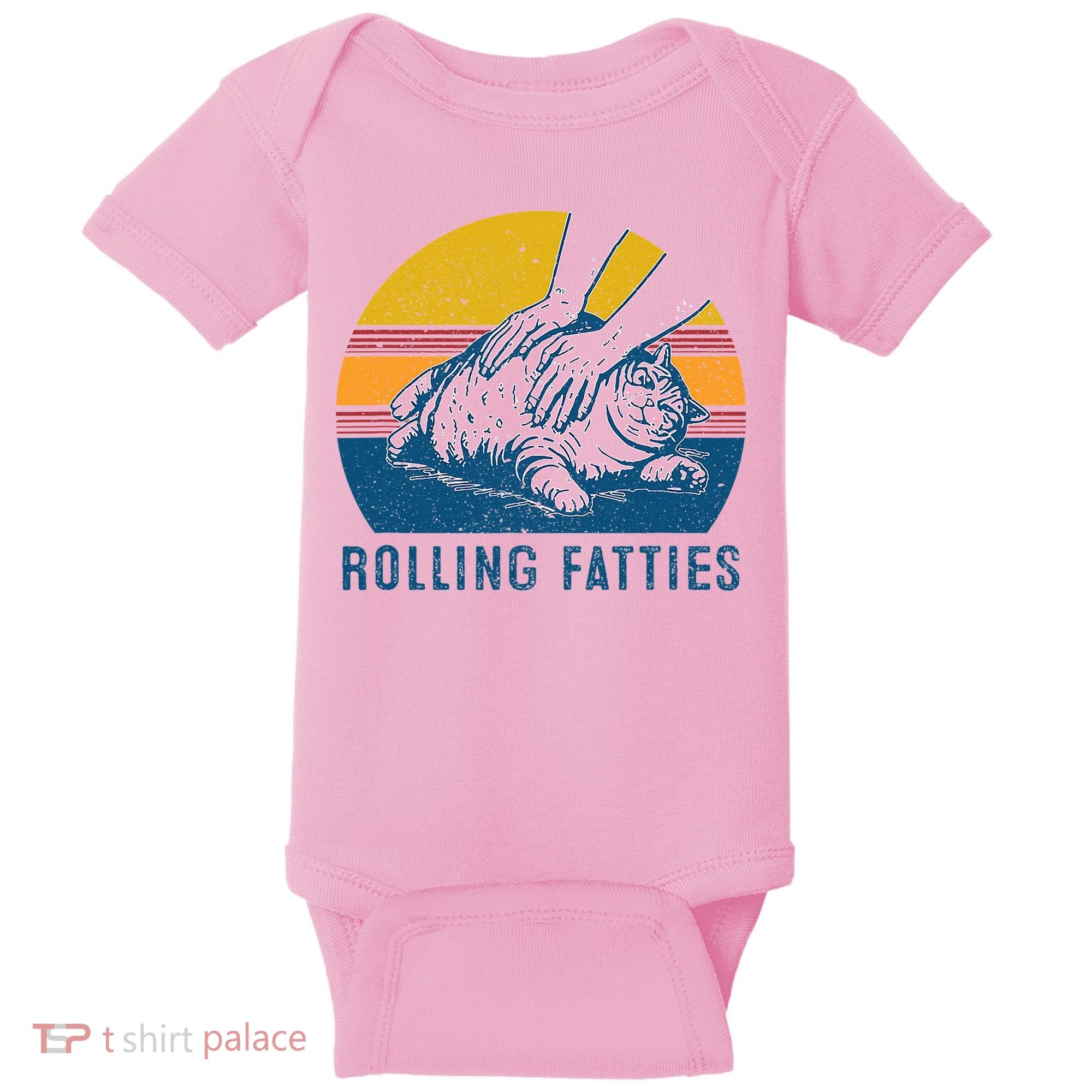 Cat Rolling Fatties Baby Bodysuit