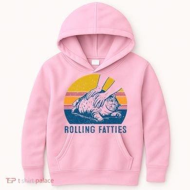 Cat Rolling Fatties Kids Hoodie