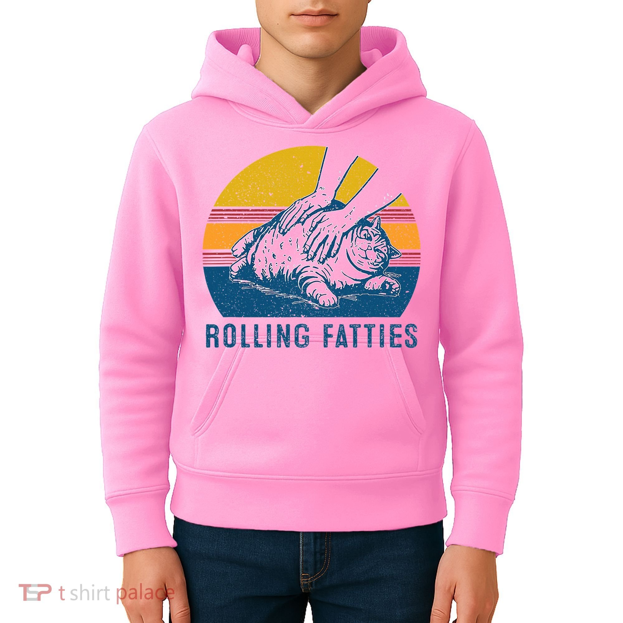Cat Rolling Fatties Kids Hoodie