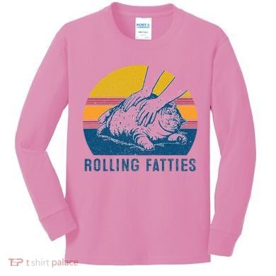 Cat Rolling Fatties Kids Long Sleeve Shirt