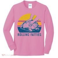 Cat Rolling Fatties Kids Long Sleeve Shirt thumb 0