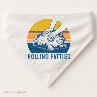 Cat Rolling Fatties USA-Made Doggie Bandana