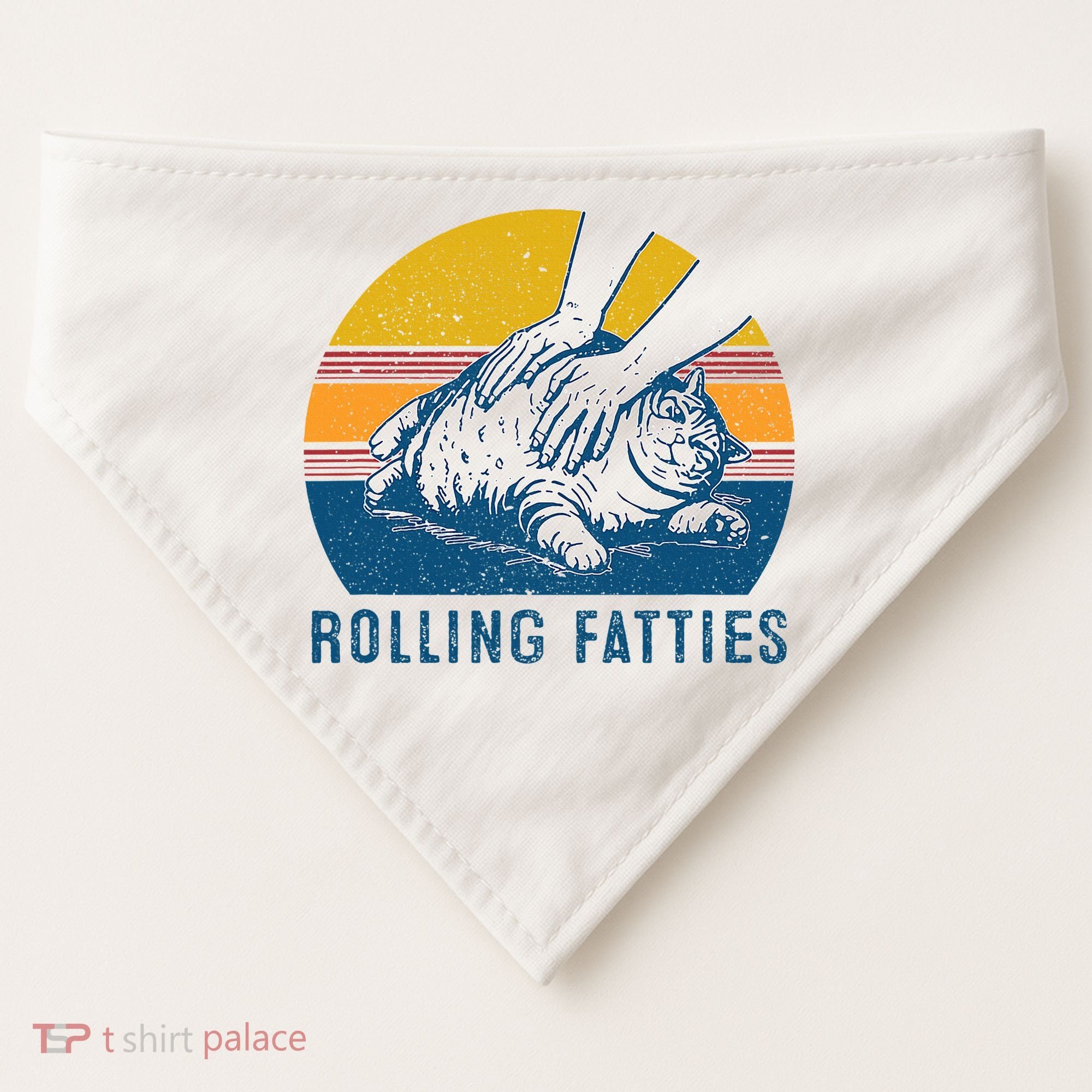 Cat Rolling Fatties USA-Made Doggie Bandana