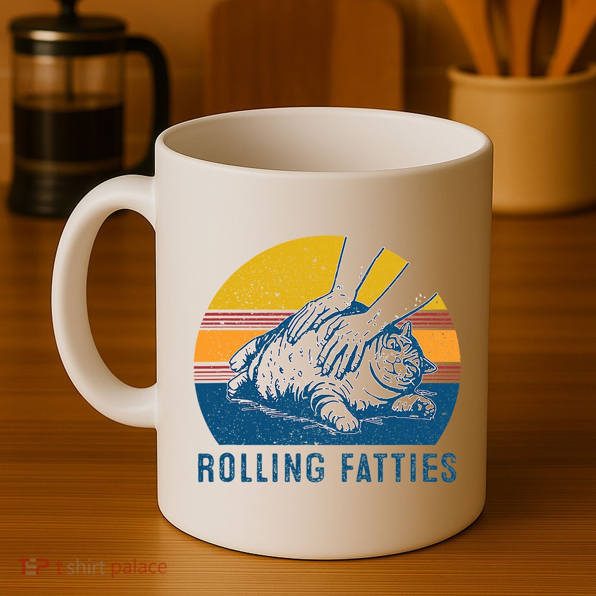 Cat Rolling Fatties Coffee Mug