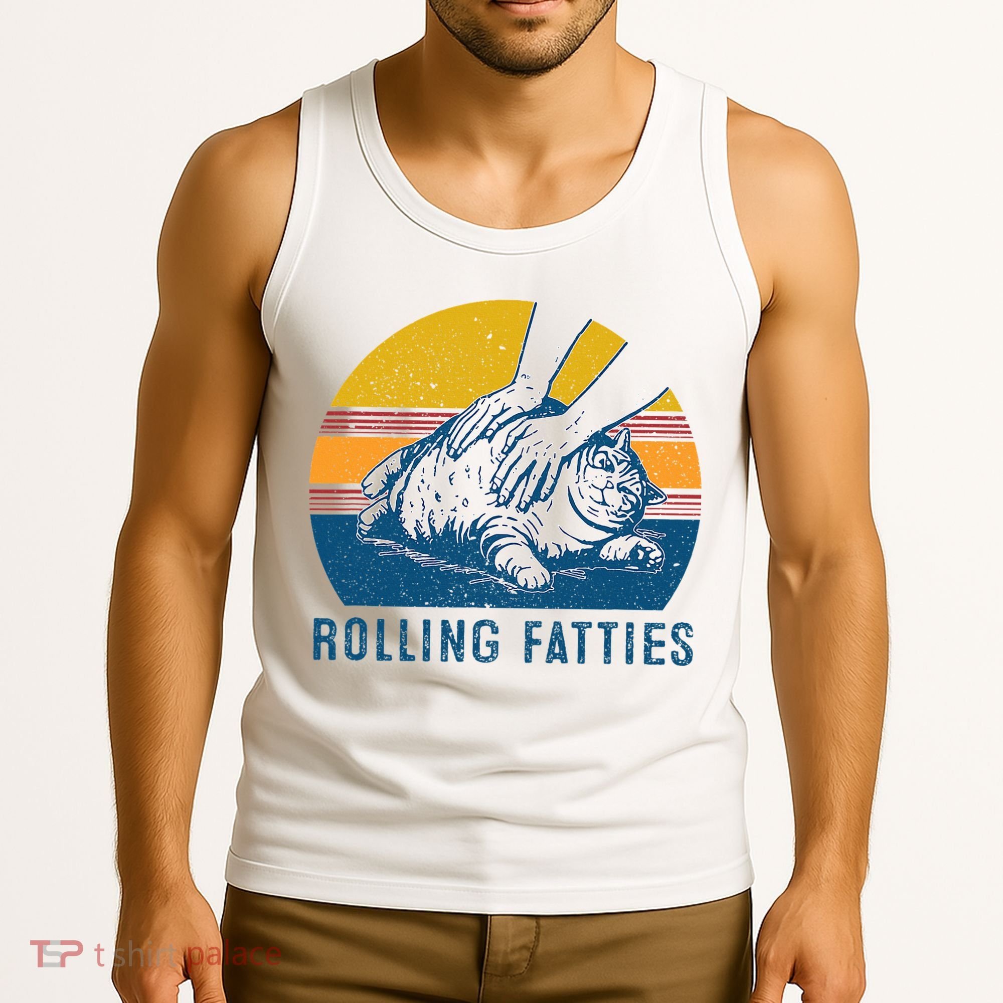 Cat Rolling Fatties Tank Top
