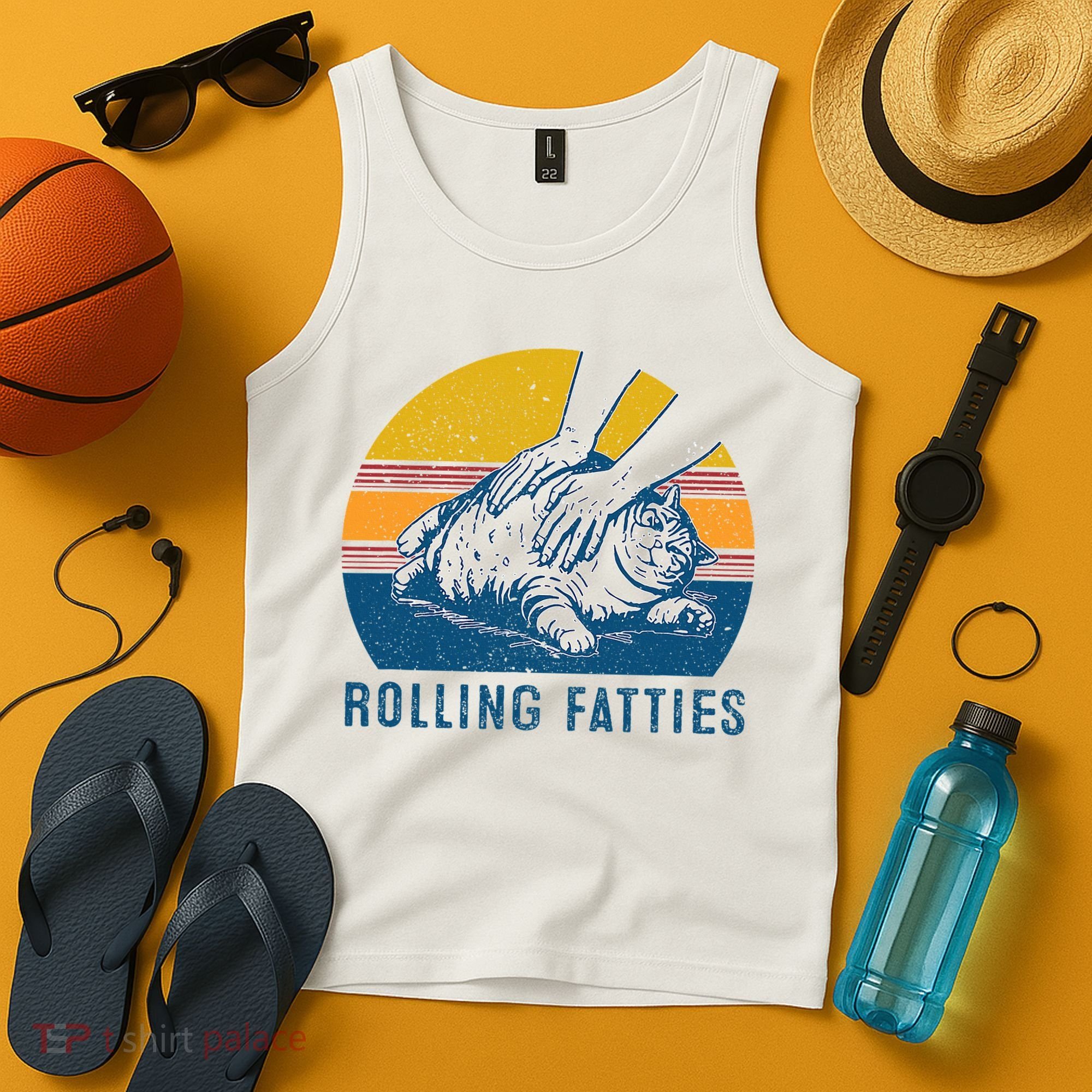 Cat Rolling Fatties Tank Top