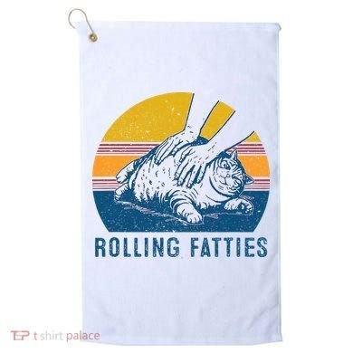 Cat Rolling Fatties Golf Towel