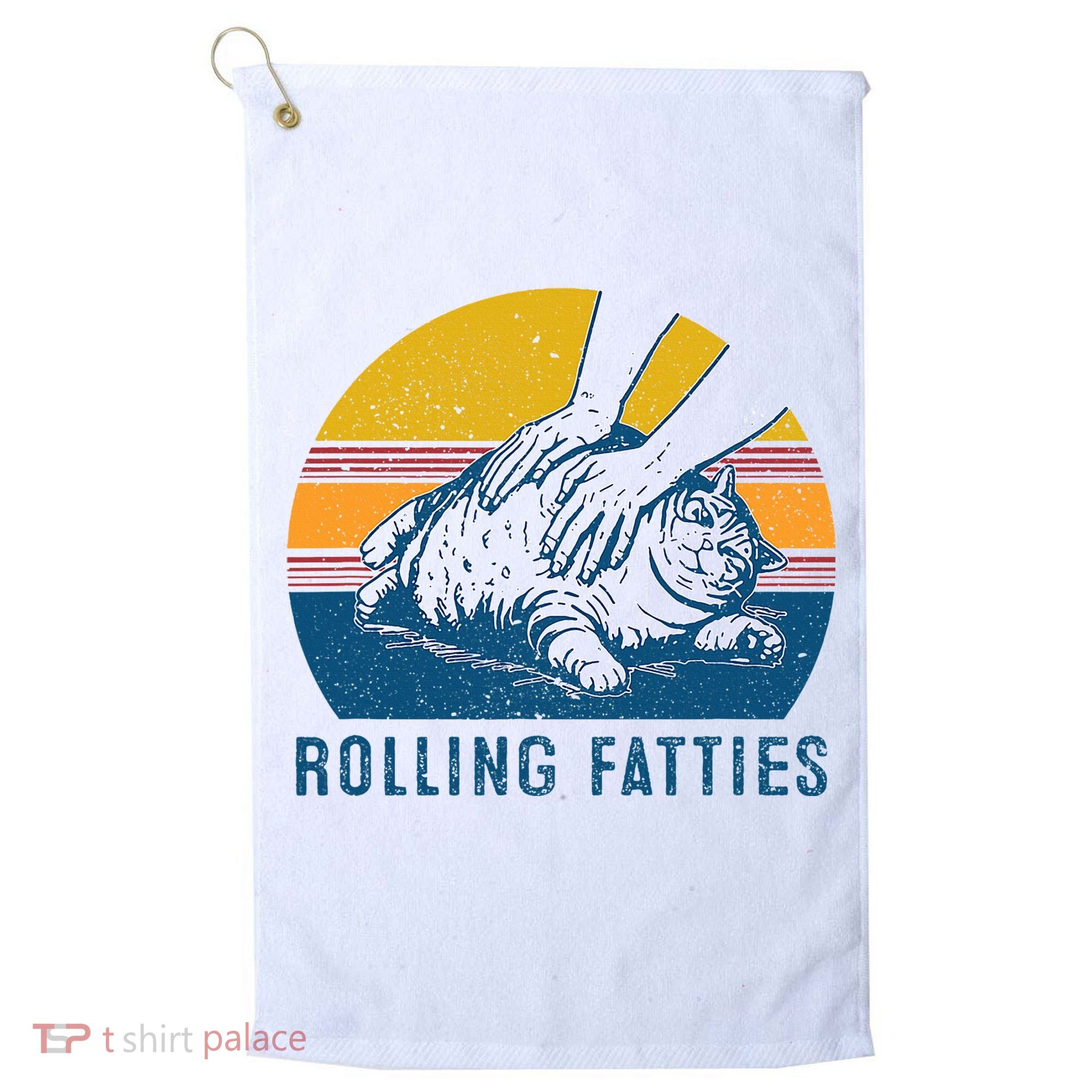 Cat Rolling Fatties Golf Towel