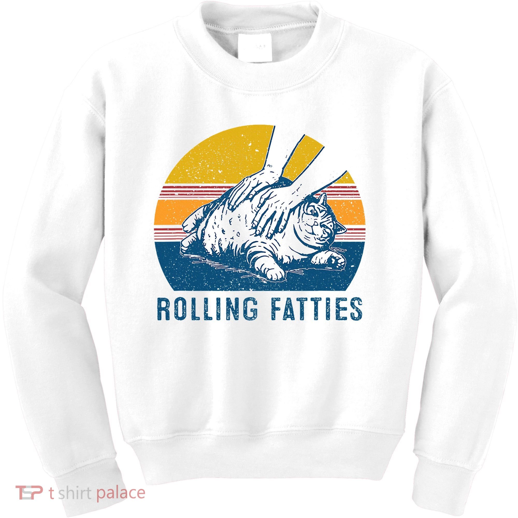 Cat Rolling Fatties Kids Sweatshirt