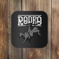 Cool Rodeo Funny Bull Rider Cowboy Cattle Ride Lover Outfit Coaster thumb 0